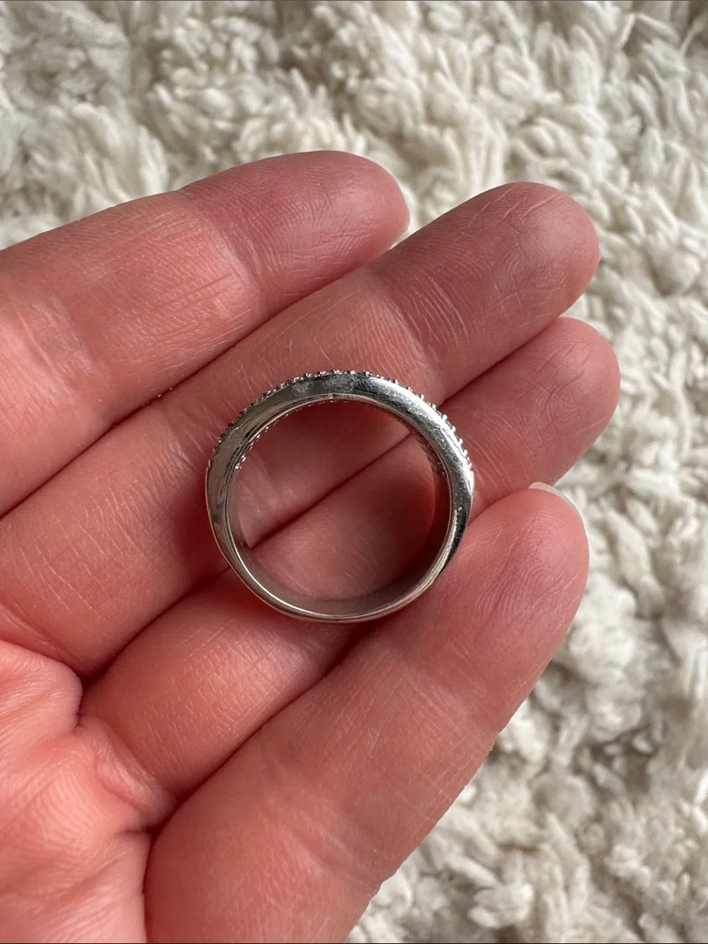 Silver Tone Baguette Ring